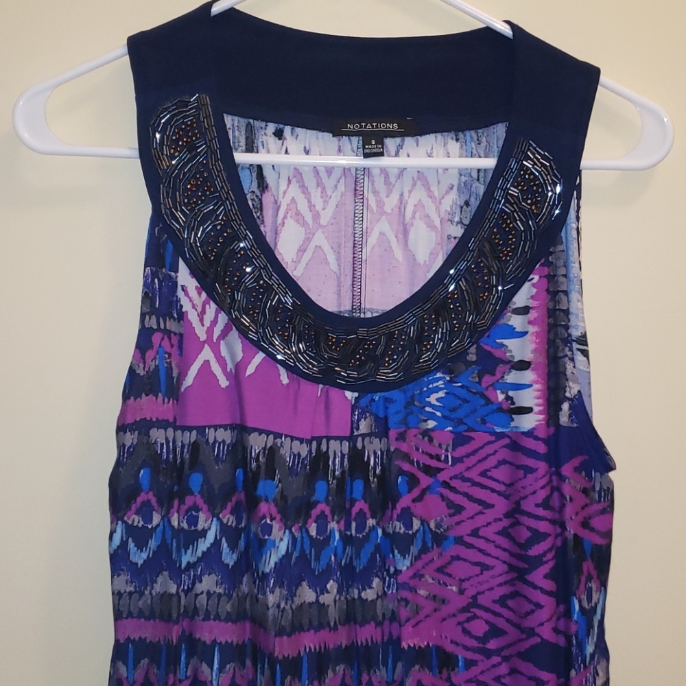 Notations Sleeveless Shift Dress